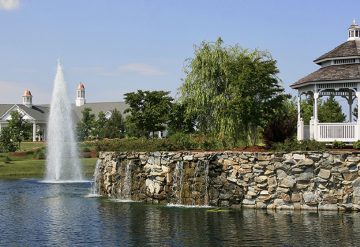 Entrance Fountain and Clubhouse
