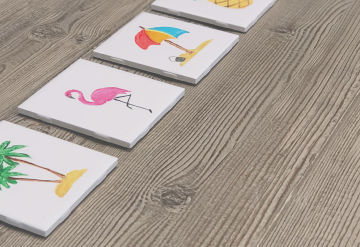 summer themed coasters