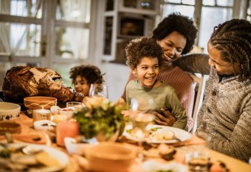 Family Enjoying Thanksgiving