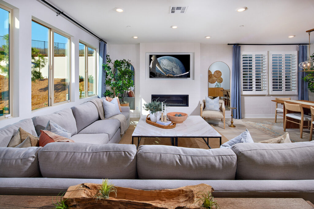 Lennar Skylark in San Marcos Great Room open concept large sectional