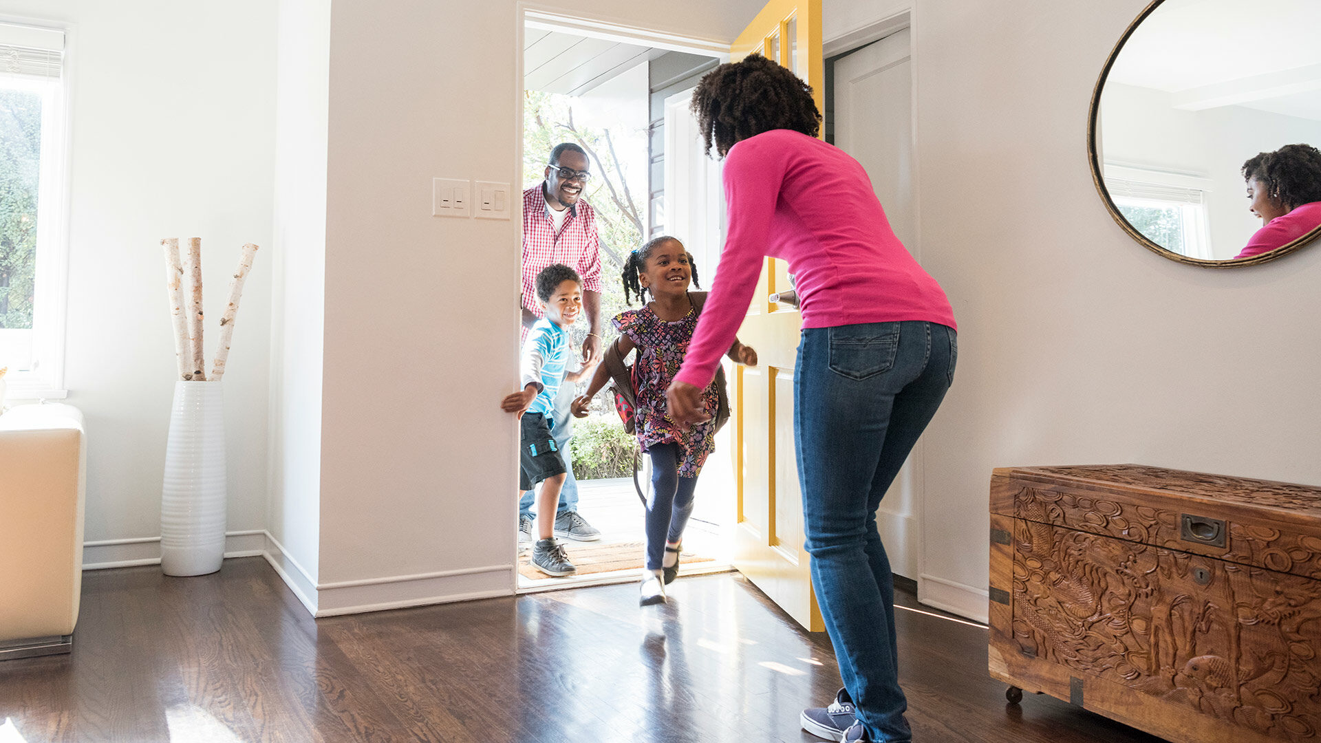 kids coming home from school