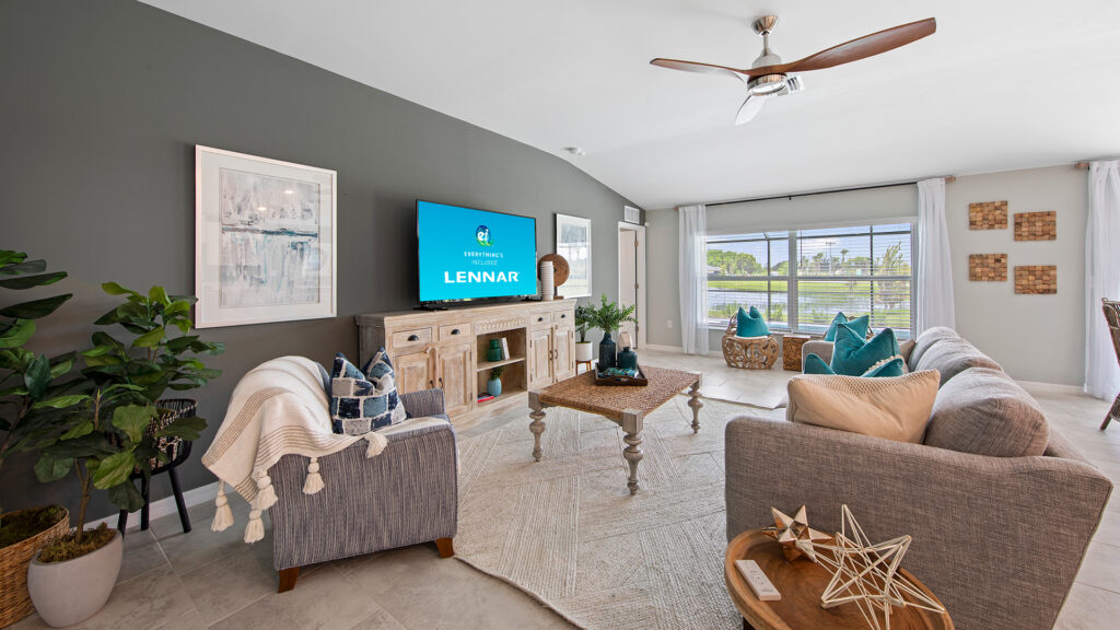 Lennar North Fort Myers Hartford livingroom