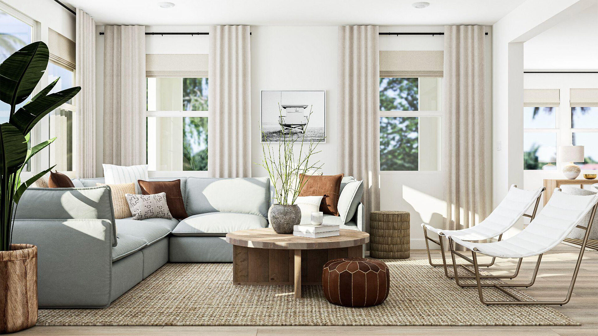 Lennar cozy california interior design style living room