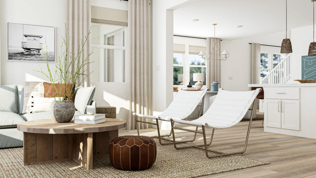 Lennar cozy california interior design style living room