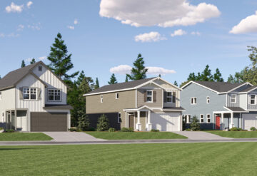 Lennar Meadow Collection Autumn Sunrise Streetscape