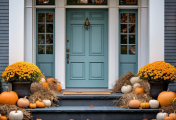 Fall front porch decor