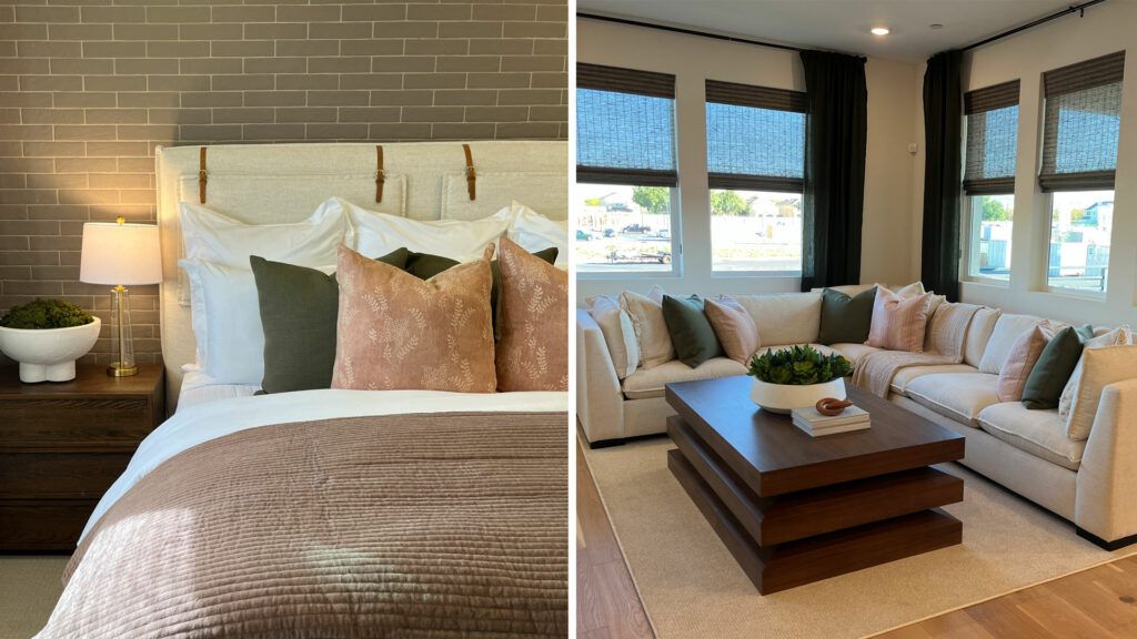 Peach Fuzz Avalon model home decor