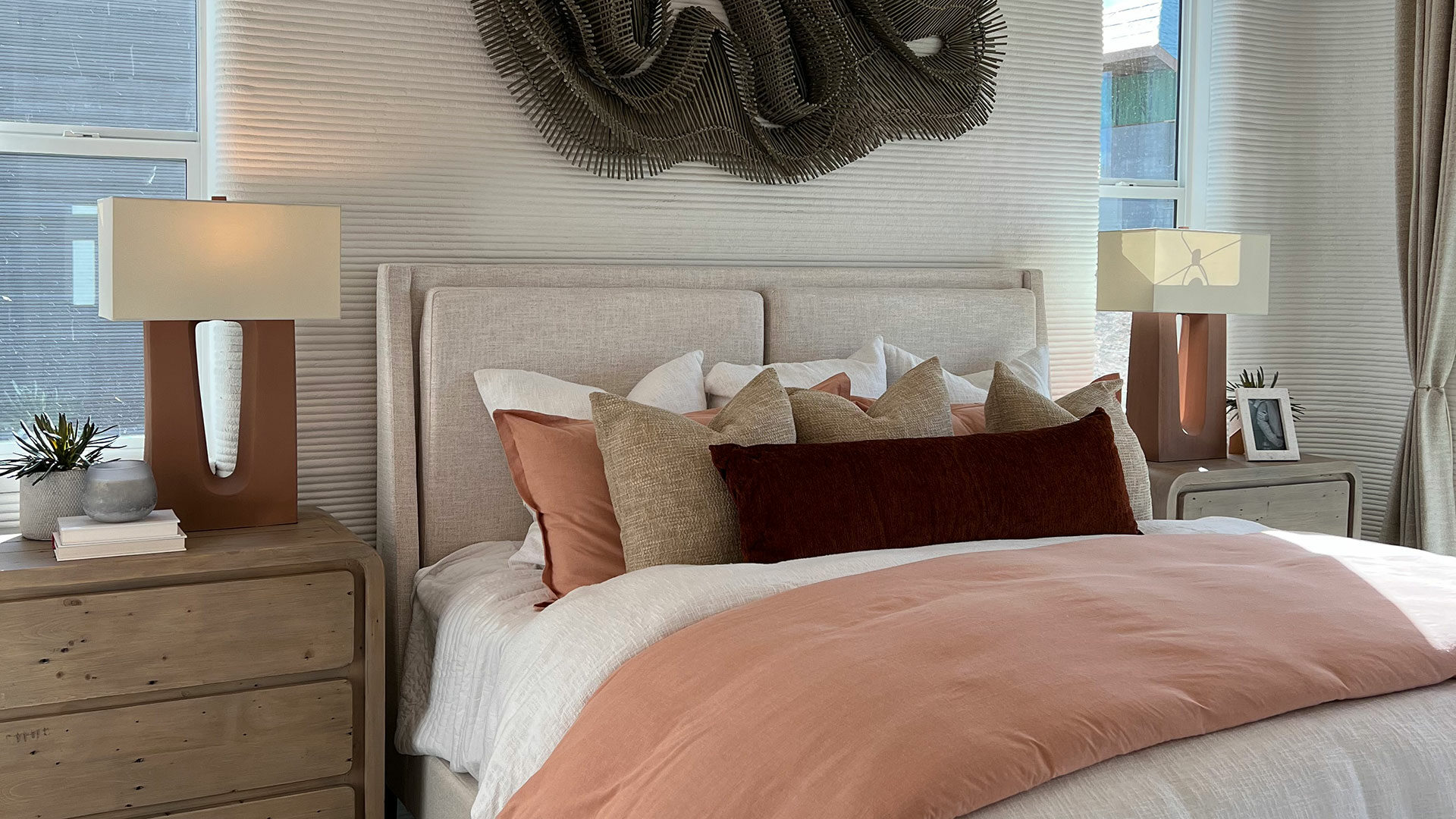 Peach Fuzz model home decor