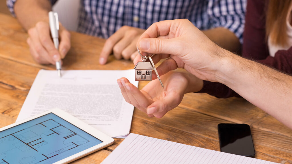 handing over the keys to your new house